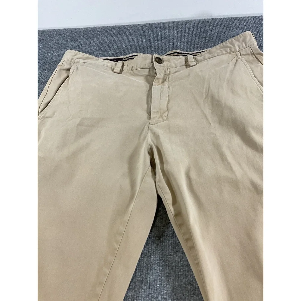 Johnston & Murphy Pants Mens 36x30 Khaki Tan Dress Casual Stretch Chinos Busines